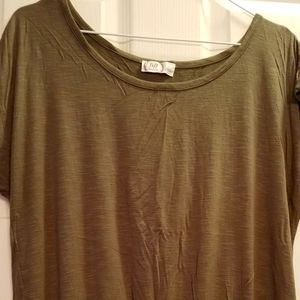 Short sleeve olive green tunic